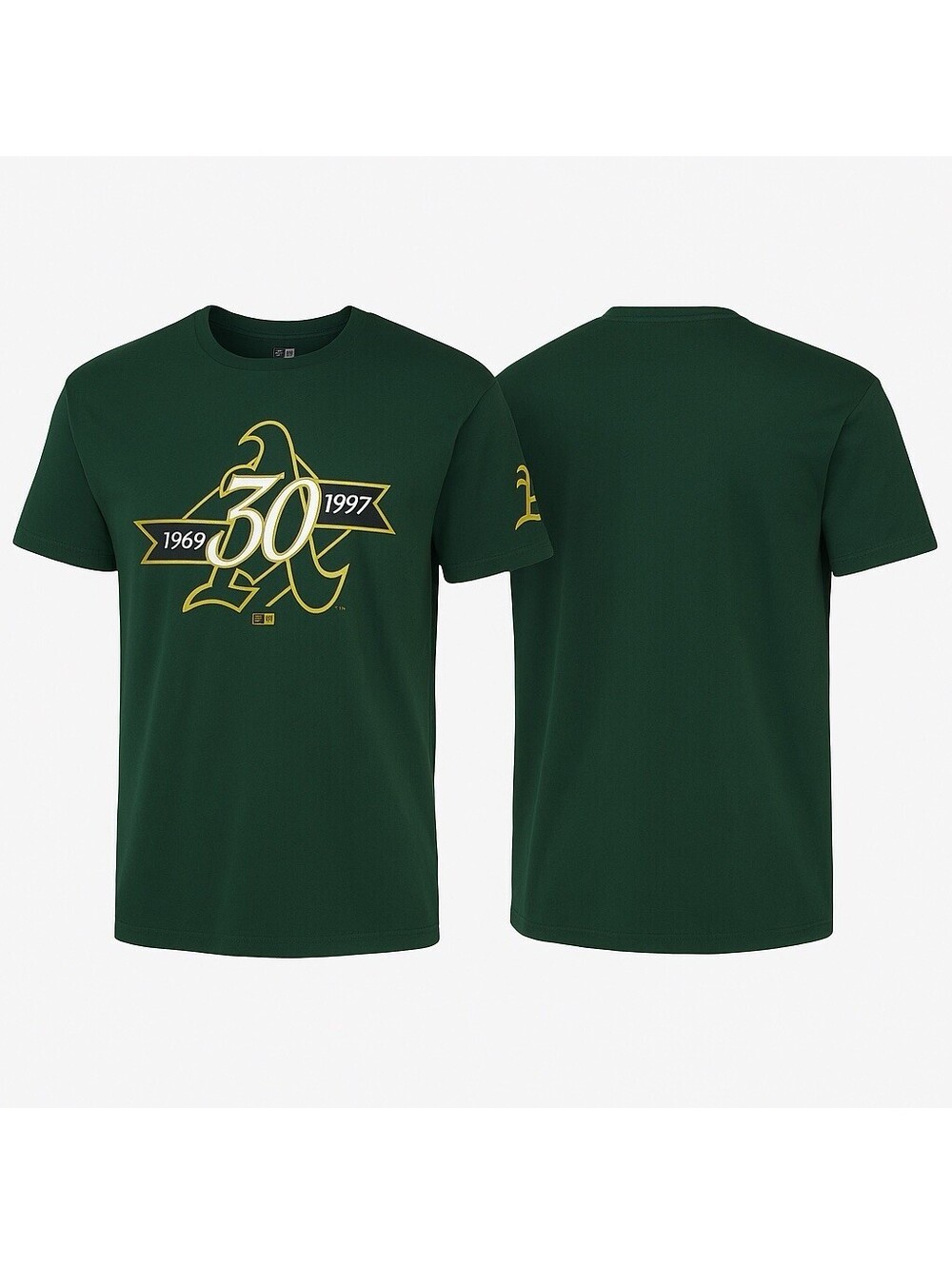 Oakland Athletics Mens M T-Shirt Green 30 Year Anniversary MLB New Era NWT